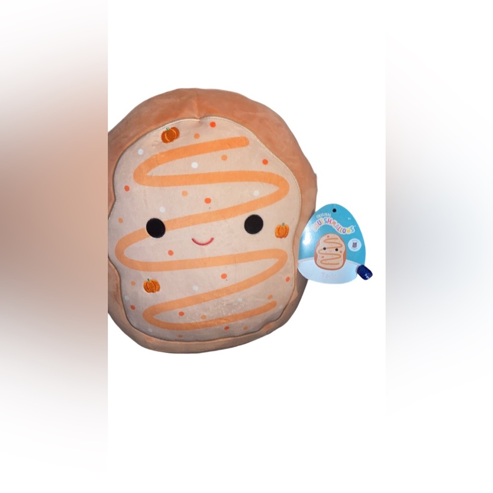 NWT Tadd the Pumpkin 🎃 Donut 🍩 Squishmallow RARE Silver Tag 11"